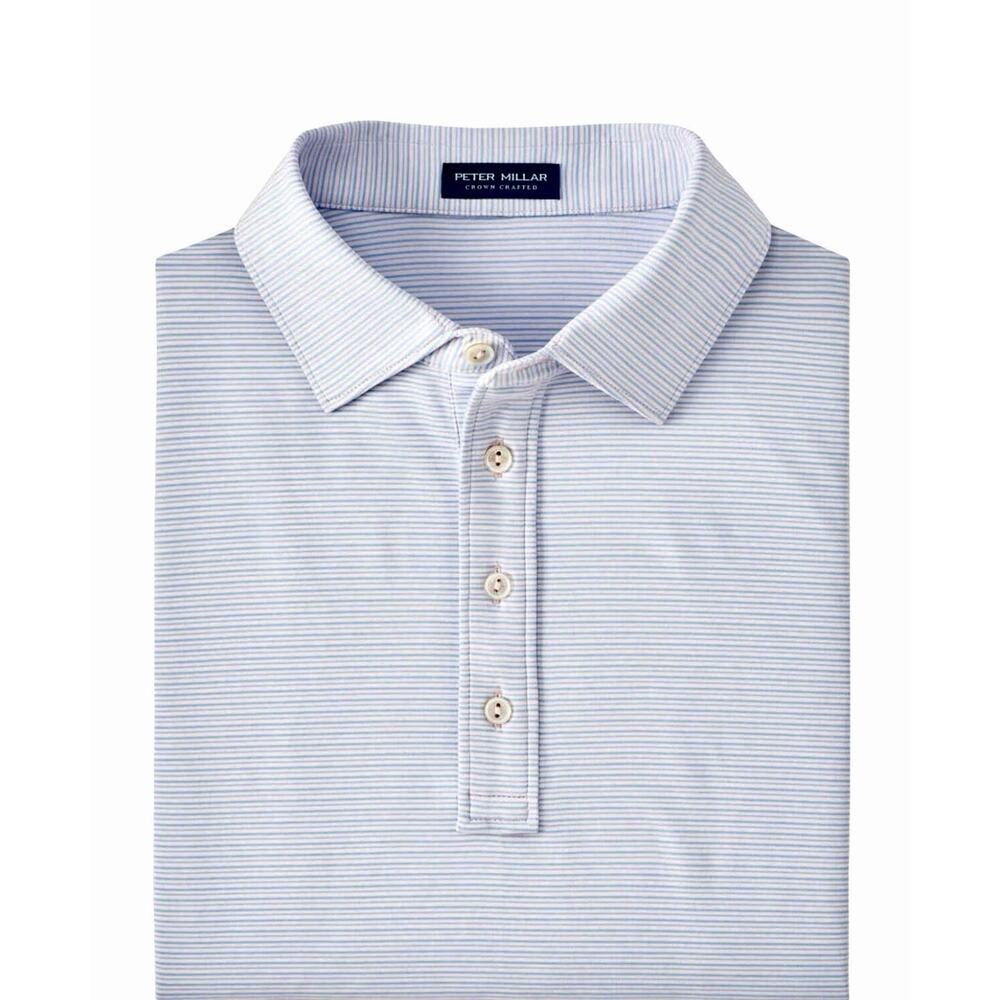 Peter Millar Men's Misty Rose Lacey Performance Jersey Polo XXL